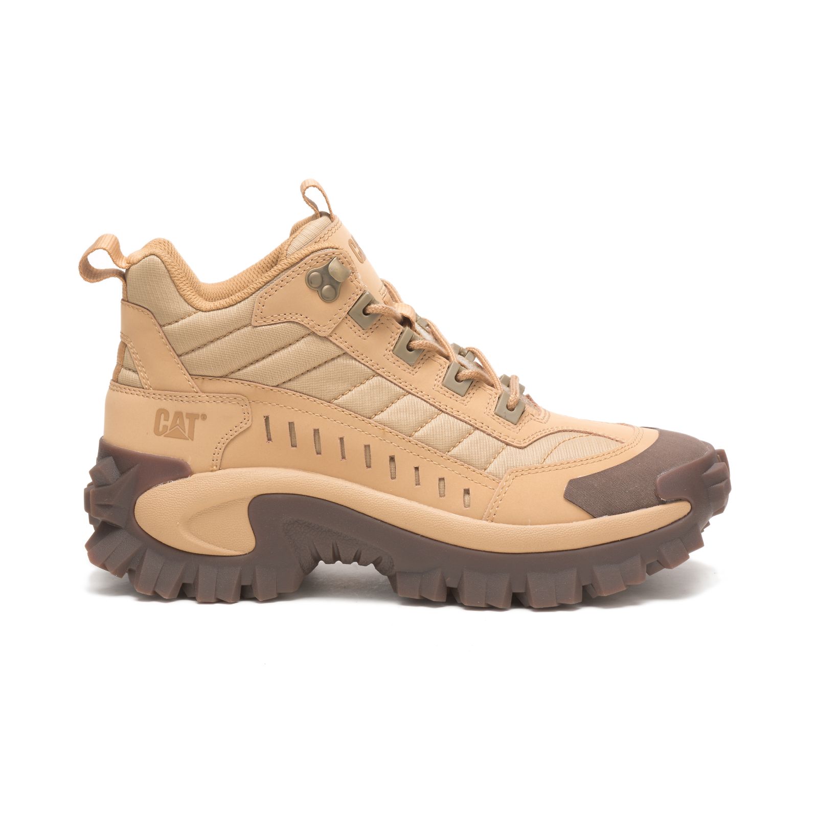 Sneakersy Damskie Caterpillar Intruder Mid Khaki | PL-2095